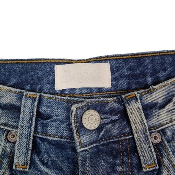 BOYISH Jeans Womens 25 The Billy Some Like it Hot High Rise Skinny Distressed - Picture 9 of 14